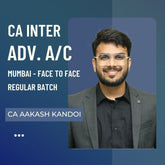 CA Inter Adv Acc by CA Aakash Kandoi | Face to Face Regular Batch in Mumbai | For May 26 & Sep 26 Exams